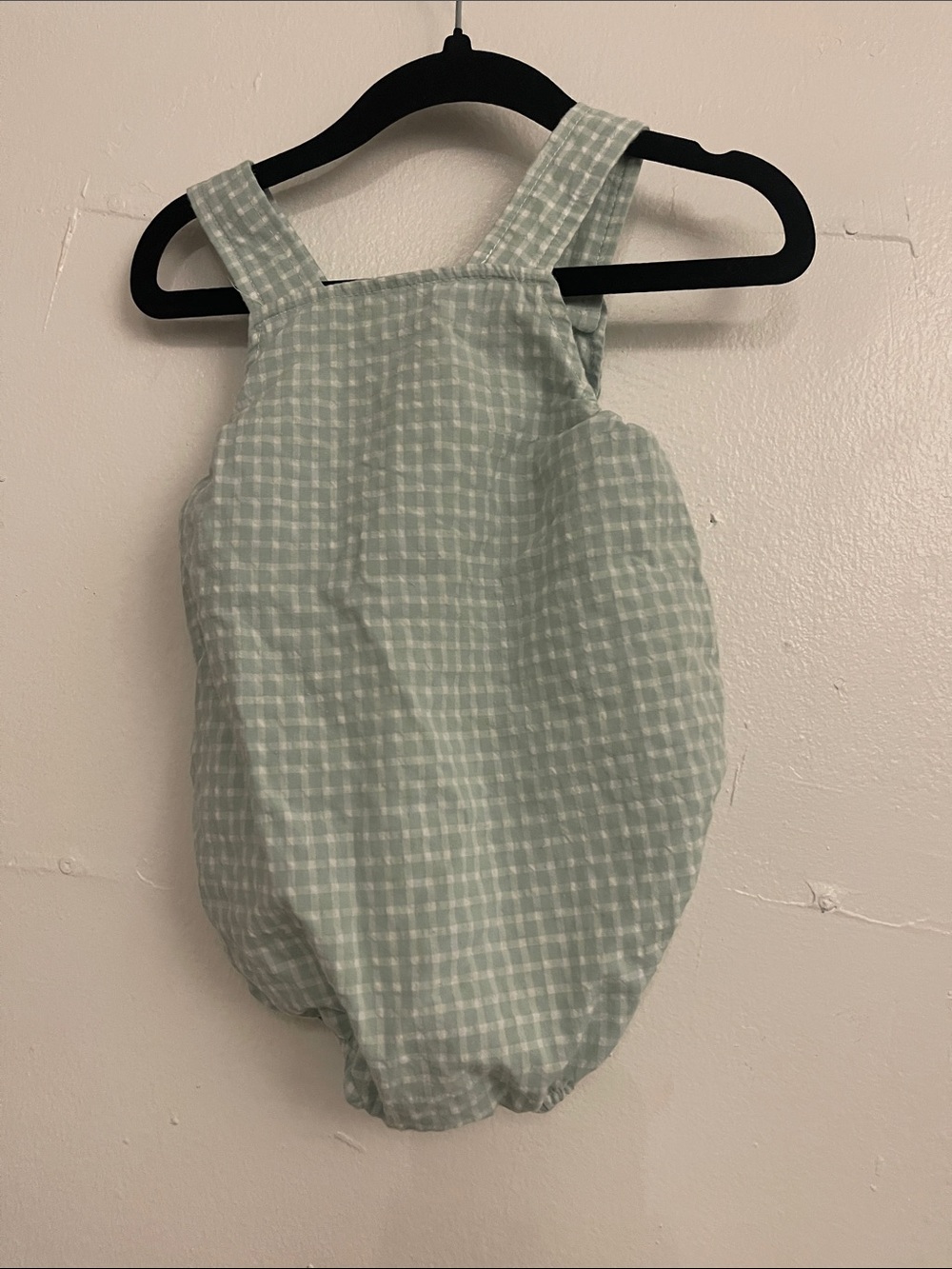 Zara Mint Green Gingham Baby Romper
